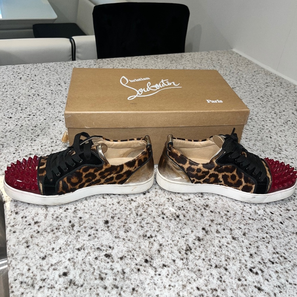 Christian Louboutin Leopard Spikes Woman Leopard Sneakers size 37